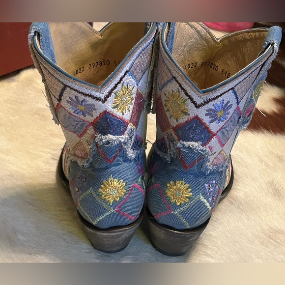 NIB Old Gringo Heirloom Yippee Ki Yay Patchwork & Leather Cowboy Boots Sz 7.5/8 - Picture 4 of 13